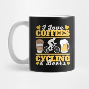 I Love Coffees, Cycling and Beers Mug Mug